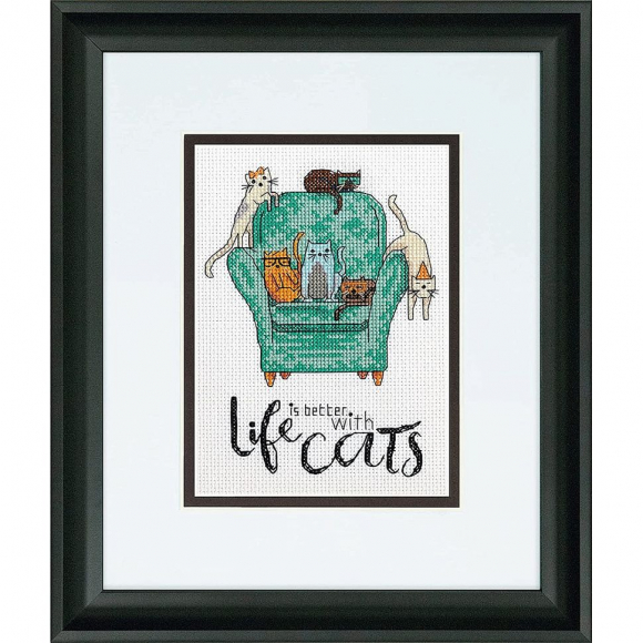 Набор для вышивания DIMENSIONS арт.DMS-70-65222 Игривые кошки 13х18 см Набор для вышивания DIMENSIONS арт.DMS-70-65222 Игривые кошки 13х18 см