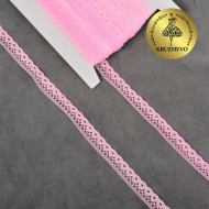 Кружево-трикотаж KRUZHEVO арт.TBY 1665 шир.10мм цв.09 св.розовый, уп.27,4м