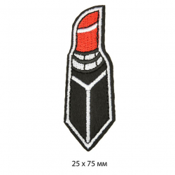 Термоаппликации вышитые арт.TBY.S23 Помада 4 10 шт 2,5х7,5 см
