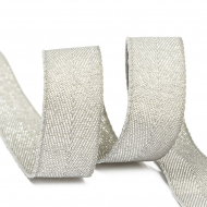 Тесьма киперная металлизированная 16 мм полиэстер арт.TBYT07 цв.S132 серый уп.22,85м Тесьма киперная металлизированная 16 мм полиэстер арт.TBYT07 цв.S132 серый уп.22,85м