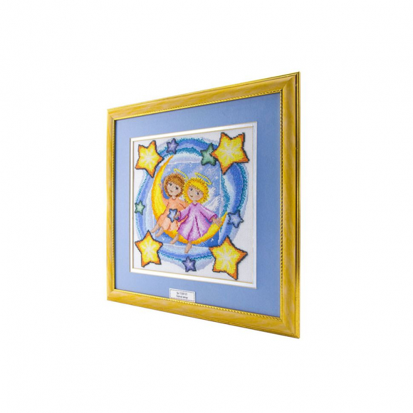 Вышитая картина "Поймал звезду"