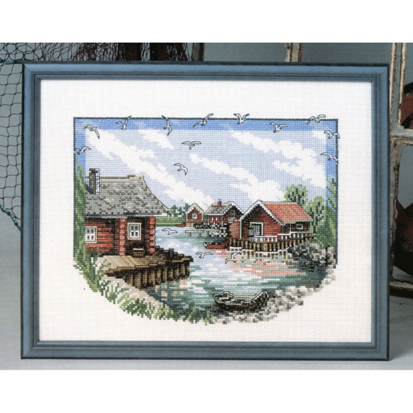 Набор для вышивания OEHLENSCHLAGER арт.76456 Шведский дом 31х39 см Набор для вышивания OEHLENSCHLAGER арт.76456 Шведский дом 31х39 см