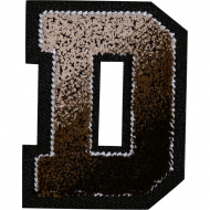 Термоаппликация "Буква D пестро-коричневая"