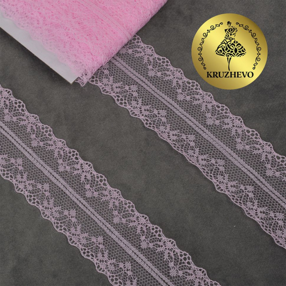 Кружево-трикотаж KRUZHEVO арт.TBY 150-1 шир.40мм цв.09 св.розовый, уп.27,4м