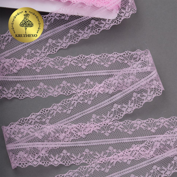 Кружево-трикотаж KRUZHEVO арт.TBY 150-1 шир.40мм цв.09 св.розовый, уп.27,4м
