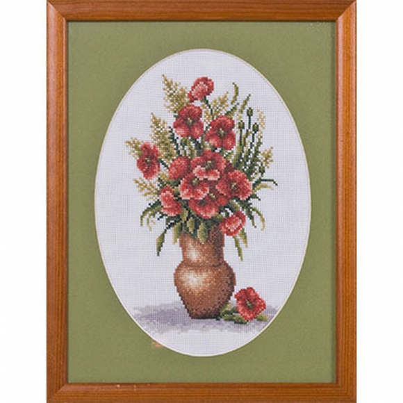 Набор для вышивания PANNA арт. C-0151 Букет маков 14,5х22 см