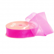 Лента капрон (органза) IDEAL шир.20мм цв.1014 яр.розовый уп.27,4 м