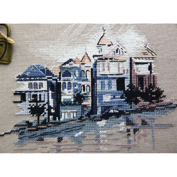 Набор для вышивания PANNA арт. GM-7266 Улица Штайнер (скетчевые зарисовки) 21х18 см