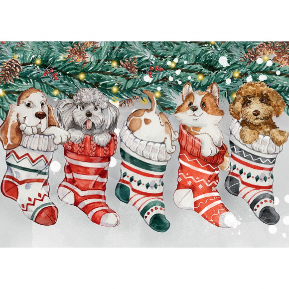 Пазл ФРЕЯ арт.PZL-1500/14 Новогодние щенки 47,5х67 см Пазл ФРЕЯ арт.PZL-1500/14 Новогодние щенки 47,5х67 см
