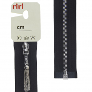 137637_Молния металл, Ni, слайдер Zuff, 4 мм, разъёмная, 1 замок, 60 см, цвет 2110, черный