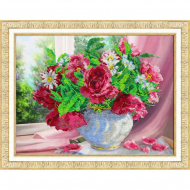 Набор для вышивания бисером ПАУТИНКА арт.Б-1256 Симфония простоты 38х28 см