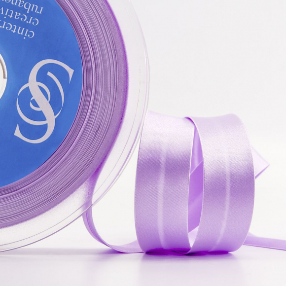 162040_Косая бейка атласная 20 мм, 25 м, цвет 141, бледно-розовый