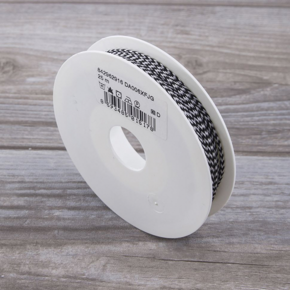 Шнуры PEGA плетеный, цвет черно-белый, 3,0 мм