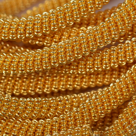 Канитель мягкая, витая арт.KAN/DN3-01 матовый, цв.золото уп.100 г