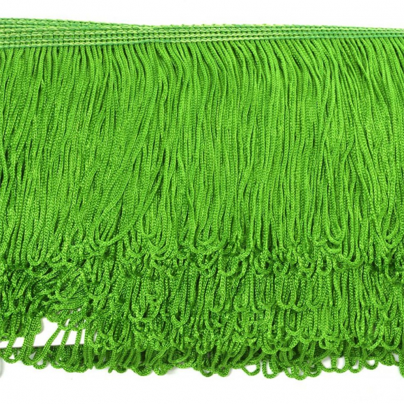Бахрома шелковая арт.FD-10 шир.10см цв.137 салатовый уп.10м