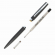 189668_Ручка шариковая "Eleganza" с черным стержнем, толщина линии M, 0.5 мм, корпус черный с серебром
