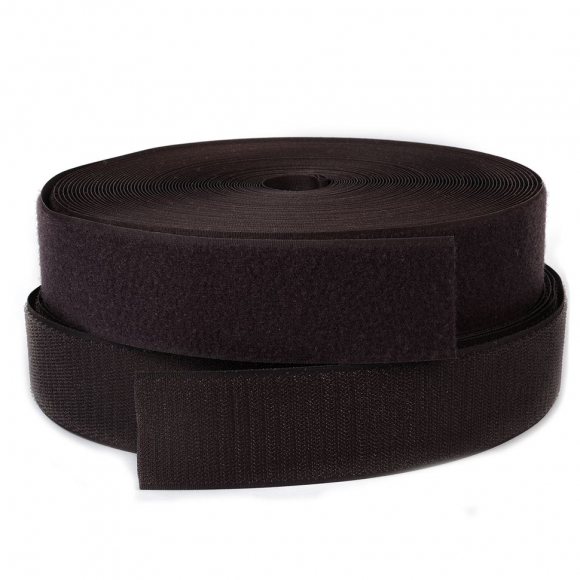 Лента липучка TBY пришивная кач.B шир.50мм цв.F304 коричневый уп.25м (пара)