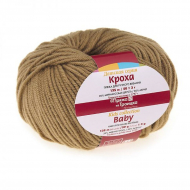 Пряжа для вязания ТРО Кроха (20% шерсть, 80% акрил) 10х50г/135м цв.0165 т.бежевый