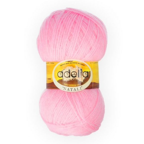 Пряжа ADELIA NATALI (100% акрил) 10х50г/300м цв.04 розовый