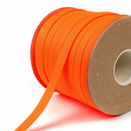 Шнур плоский полиэфир 12-15мм арт. 06с2341 цв.375 люм. оранжевый уп.50м