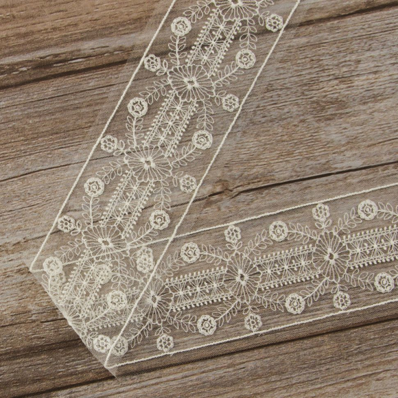 185672_Кружево-вышивка на тюле, 40 мм
