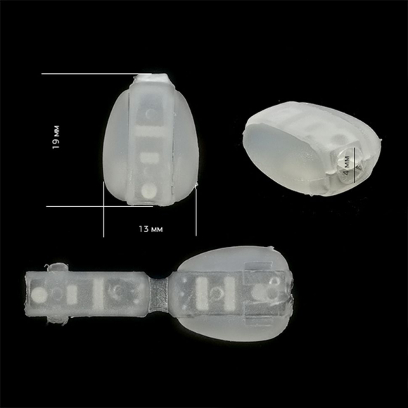 Наконечник крокодильчик арт.8231, цв.прозрачный уп.1000шт