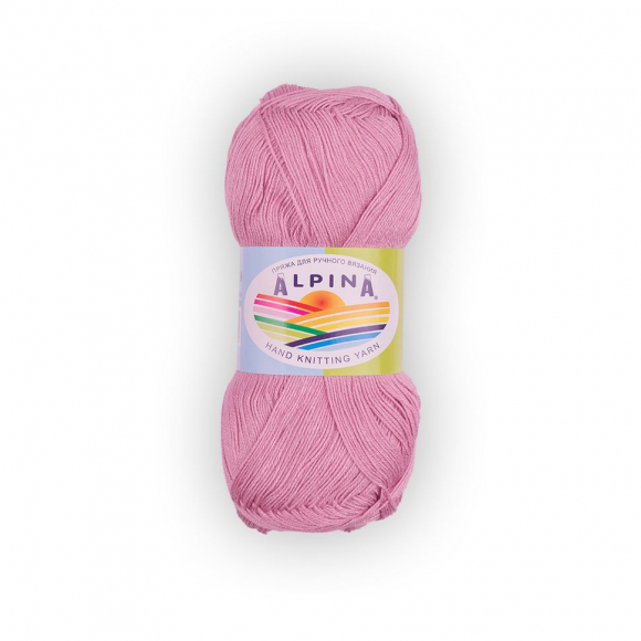 Пряжа ALPINA VIVEN (100% бамбук) 10х50г/405м цв.15 гр.розовый
