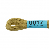 Нитки для вышивания Gamma мулине (0001-0206) 100% хлопок 24 x 8 м цв.0017 св.оливковый