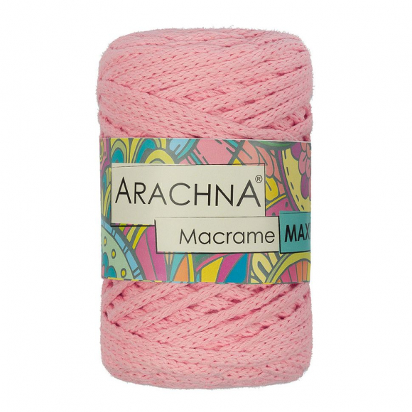 Пряжа ARACHNA Macrame Maxi (80% хлопок, 20% полиэстер) 4х250г/80м цв.40 св.коралловый Пряжа ARACHNA Macrame Maxi (80% хлопок, 20% полиэстер) 4х250г/80м цв.40 св.коралловый