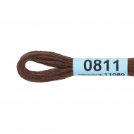 Нитки для вышивания Gamma мулине (0207-0819) 100% хлопок 24 x 8 м цв.0811 т.коричневый