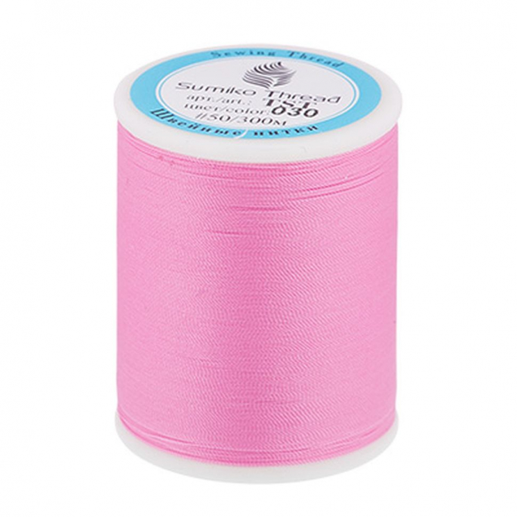 Нитки для трикотажных тканей SumikoThread TST 50 100% нейлон 300 м (328 я) цв.030 розовый