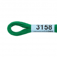 Нитки для вышивания Gamma мулине (3071-3172) 100% хлопок 24 x 8 м цв.3158 т.зеленый