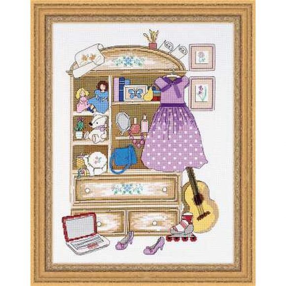 Набор для вышивания РИОЛИС арт.1373 Шкафчик для девочки 30х40 см Набор для вышивания РИОЛИС арт.1373 Шкафчик для девочки 30х40 см