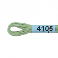 Нитки для вышивания Gamma мулине (3173-6115) 100% хлопок 24 x 8 м цв.4105 св.серо-зеленый