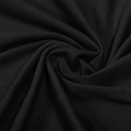 Ткань рибана  гл/крашеный, 215г/м?  95% хл 5%эласт  чулок 80-90см арт.ШН-215955-2 цв.черный рул.15-80м