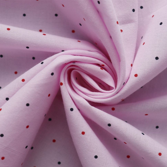 Ткань батист в горошек 73 г/м? 100% хлопок шир.145 см арт.Р.15538.02 цв.02 розовый уп.25м Ткань батист в горошек 73 г/м? 100% хлопок шир.145 см арт.Р.15538.02 цв.02 розовый уп.25м