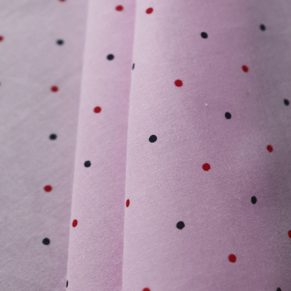 Ткань батист в горошек 73 г/м? 100% хлопок шир.145 см арт.Р.15538.02 цв.02 розовый уп.25м Ткань батист в горошек 73 г/м? 100% хлопок шир.145 см арт.Р.15538.02 цв.02 розовый уп.25м