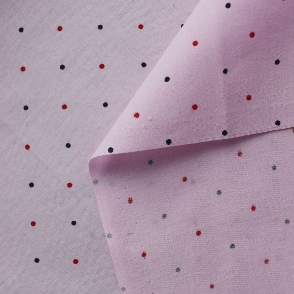 Ткань батист в горошек 73 г/м? 100% хлопок шир.145 см арт.Р.15538.02 цв.02 розовый уп.25м Ткань батист в горошек 73 г/м? 100% хлопок шир.145 см арт.Р.15538.02 цв.02 розовый уп.25м