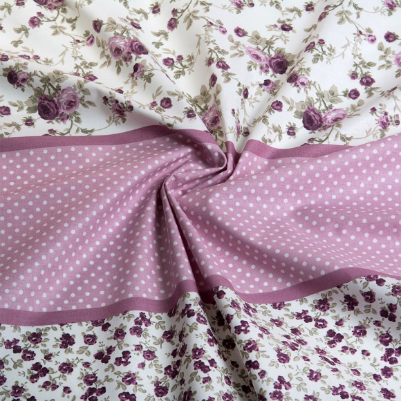 Ткань ранфорс Кантри, арт.WH 10601-v10, 130г/м?,100% хлопок, шир.240см, цв.брусника, уп.10м