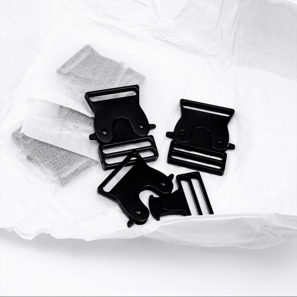 Пряжка-фастекс металл 38мм TBY-E1306 59x43мм цв. мат.черный уп.6шт