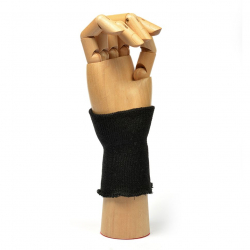 Манжеты 7,5х10 см (30% шерсть, 70% ПАН) арт.МПШ-32/2 рапорт 1х1 плетение ластик цв. 534/0 черный 10 пар