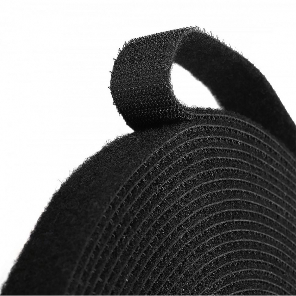 Лента липучка TBY пришивная двухсторонняя спина к спине кач.В шир.25мм цв.черный уп.25м