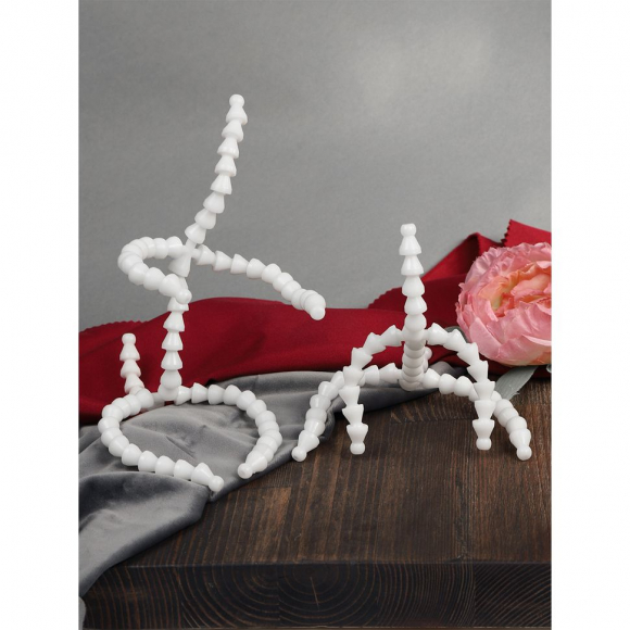 Скелет для игрушки с хвостом 32 см, передние лапы 10 звеньев 11см  задние лапы 12 звеньев -13см