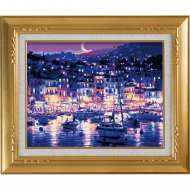 102179_Мозаичная картина с подрамником "Ночная гавань"