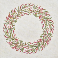 186799_Набор для вышивания салфетки: "Венок из вереска"