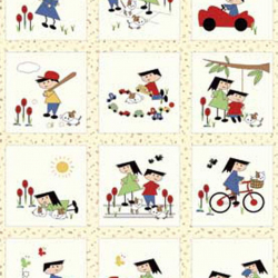 Ткань для пэчворка PEPPY Vintage Play Panel 4412 145 г/м? 100% хлопок цв.24303 MUL1 уп.60х110 см