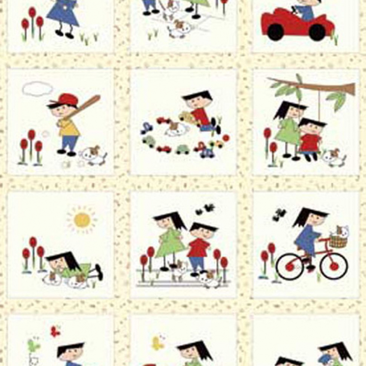 Ткань для пэчворка PEPPY Vintage Play Panel 4412 145 г/м? 100% хлопок цв.24303 MUL1 уп.60х110 см