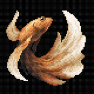 169351_Картина стразами "Рыбка золотая"