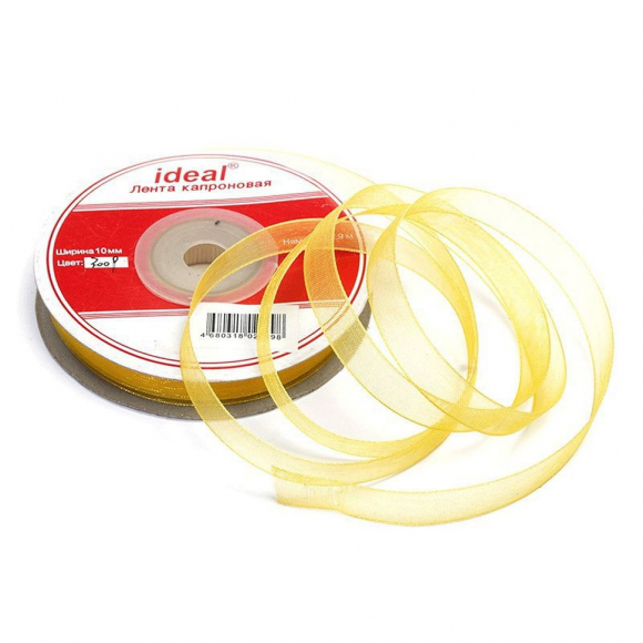 Лента капрон IDEAL арт.JF-001 шир.10мм цв.009 (4017/3009) бл.оранжевый уп.22,85 м