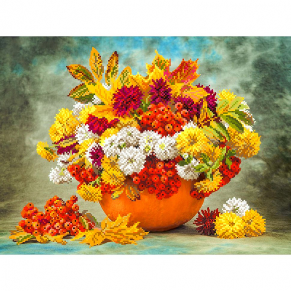 Рисунок на шелке МАТРЕНИН ПОСАД арт.37х49 - 4193 Осенний букет